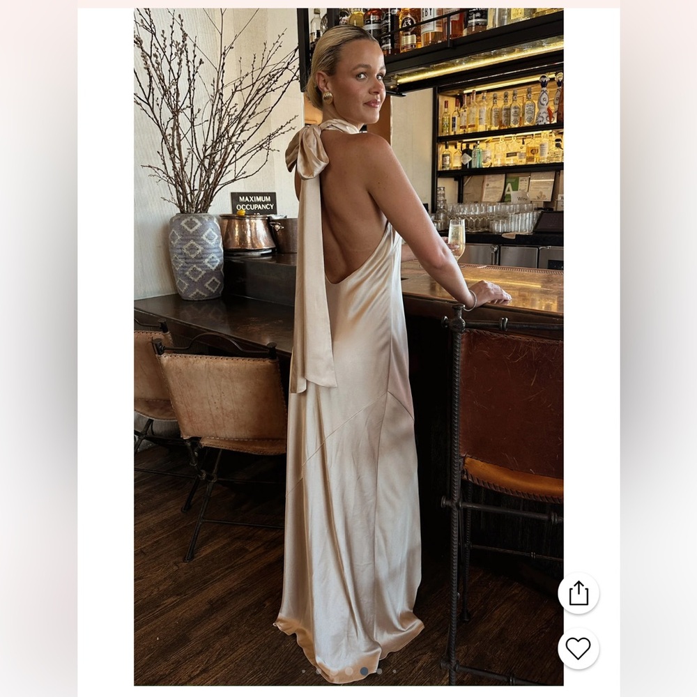 Show Me Your Mumu Lisa Maxi Dress in Champagne